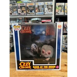 FLOCKED FUZZY Ozzy Osbourne Bark at Moon Funko Pop ALBUM Rocks #60 Black Sabbath